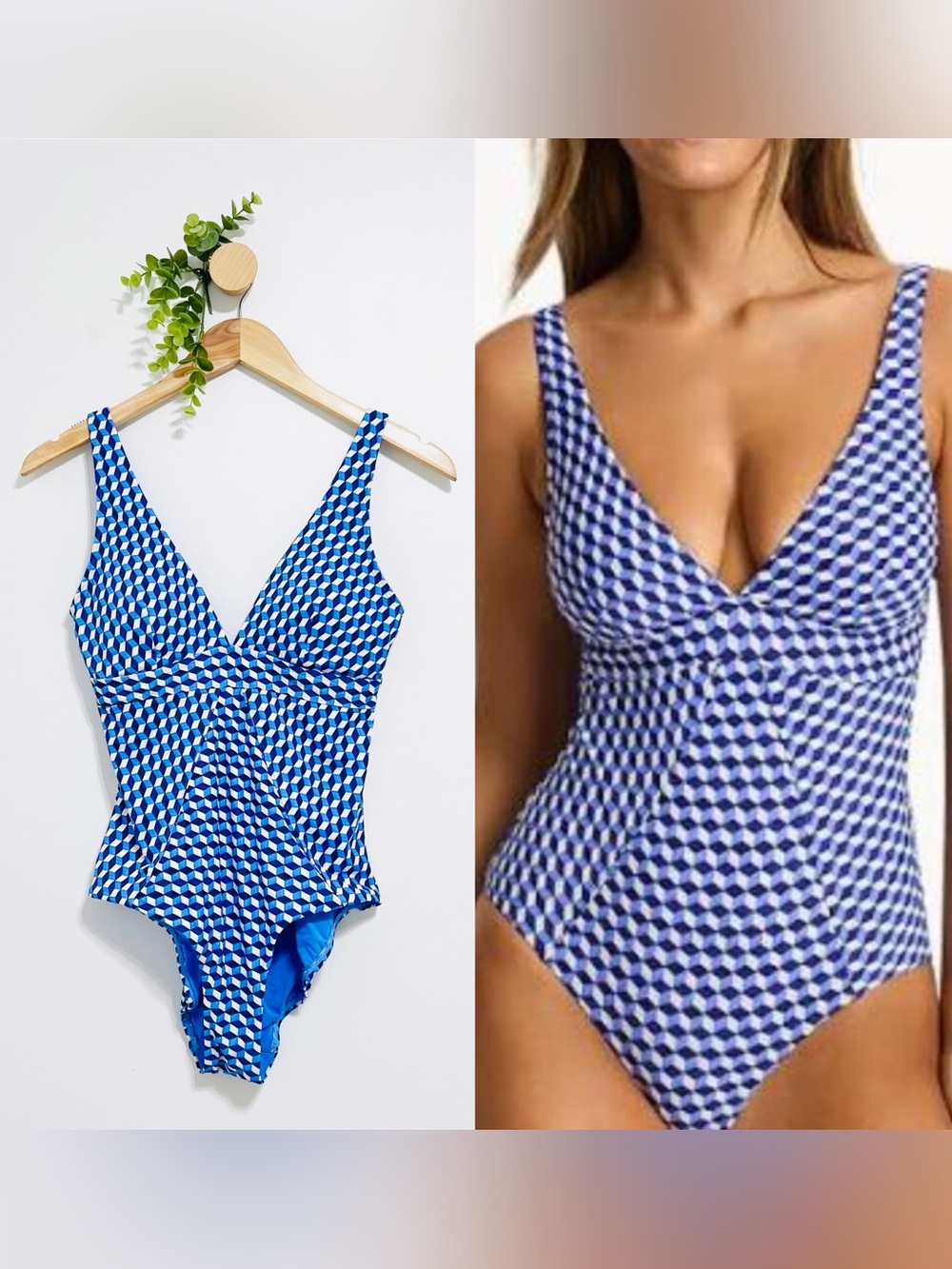 Sea Level Austrália NWT Solara Scoop Back One Piece Blue Swimsuit